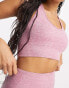 Фото #4 товара Urban Threads seamless racer back sports crop top in pink