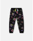 ფოტო #1 პროდუქტის Toddler Girls Joggers Black Printed Rainbow Hearts - Toddler|Child