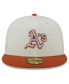 Фото #2 товара Men's Cream, Orange Oakland Athletics 59FIFTY Fitted Hat