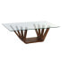 Фото #1 товара Кофейный столик DKD Home Decor Стеклянный Oрех Алюминий 130 x 70 x 42 cm