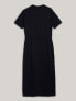Фото #2 товара Belted V-Neck Maxi Polo Dress