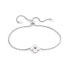 Delicate steel bracelet with synthetic pearls TJ-0514-B-23