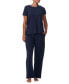 ფოტო #4 პროდუქტის Women's Short-Sleeve Crewneck Sleep Tee