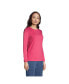 ფოტო #3 პროდუქტის Women's Tall Relaxed Supima Cotton Long Sleeve Crewneck T-Shirt