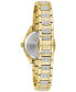 ფოტო #3 პროდუქტის Women's Crystal Gold-Tone Stainless Steel Bracelet Watch 29mm