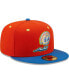 ფოტო #4 პროდუქტის Men's Orange, Blue Calaveras de West Michigan Copa De La Diversion 59FIFTY Fitted Hat