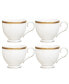 Rochelle Gold Set of 4 Cups, Service For 4