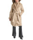 Фото #1 товара Women's Belted Notched-Collar Faux-Shearling Coat, Created for Macy's