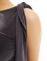 Fashionkilla ruffle detail sleeveless top co-ord in charcoal