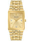 ფოტო #1 პროდუქტის Men's Futuro Diamond-Accent Gold-Tone Stainless Steel Bracelet Watch 30x45mm