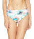 Фото #1 товара Tommy Bahama 171343 Women High-Waist Bikini Bottom White Floral Size Medium