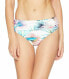 Tommy Bahama 171343 Women High-Waist Bikini Bottom White Floral Size Medium