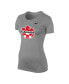 Women's Heather Gray Canada Soccer Legend Performance T-shirt