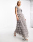 Фото #1 товара Amy Jane London Sofia tulle maxi dress in grey