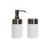 Фото #1 товара Набор для ванной DKD Home Decor Белый Серебристый Алюминиевый полистирол 6,6 x 6,6 x 16,2 см