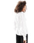 Фото #3 товара Vila textured buttondown shirt in white