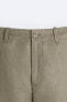 Фото #8 товара Костюмные брюки из 100% льна ZARA