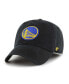 ფოტო #1 პროდუქტის Men's Black Golden State Warriors Classic Franchise Fitted Hat