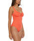 Фото #3 товара Women's V-Wire Color Code One-Piece Swimsuit