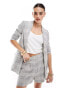 Mango checked co-ord blazer in grey