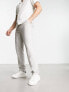 Фото #1 товара ASOS DESIGN smart slim wool mix trousers in grey puppytooth