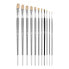 MILAN Polybag 6 Premium Synthetic CatS Tongue Paintbrushes With Long Handle Series 642 Nº 6