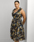 ფოტო #2 პროდუქტის Plus Size Belted A-Line Dress