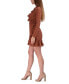 ფოტო #3 პროდუქტის Women's Pebble Crepe Mini Fit & Flare Dress