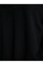 Yarım Fermuarlı Sweatshirt Ribanalı Uzun Kollu Çıtçıt Düğmeli