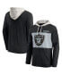 Men's Black Las Vegas Raiders Long Sleeve Hoodie T-shirt Черный, M - фото #4