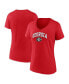 Фото #1 товара Women's Red Georgia Bulldogs Evergreen Campus V-Neck T-shirt