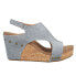 Фото #1 товара Corkys Tiffanee Studded Wedge Womens Blue Casual Sandals 41-0266-BLDN