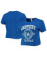 ფოტო #1 პროდუქტის Women's Royal Distressed Kentucky Wildcats Core Laurels Cropped T-shirt
