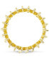 ფოტო #3 პროდუქტის Cubic Zirconia Marquise Cluster Band in 14k Gold-Plated Sterling Silver