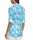 ფოტო #2 პროდუქტის Women's Whimsical-Print Roll-Sleeve Top