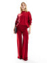 Mango oversized co-ord sweatshirt in red