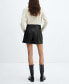 Фото #3 товара Women's Leather Effect Belt Shorts