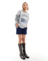 Daisy Street oversized sweatshirt in grey marle with Serene Bridge graphic