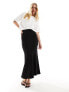 & Other Stories fluted maxi skirt in black