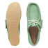 Фото #19 товара Clarks Wallabee 26169919 Womens Green Leather Oxfords & Lace Ups Casual Shoes