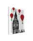Фото #2 товара Fab Funky Big Ben and Red Hot Air Balloons Canvas Art - 15.5" x 21"