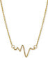 ფოტო #2 პროდუქტის Heartbeat Necklace in 14k Gold over Silver, 16" + 2" extender (also available in Sterling Silver)