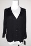 Фото #5 товара Alfani women's Sweater Long Sleeve Button Down cardigan Black White 0X