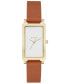 ფოტო #1 პროდუქტის Women's Hagen Quartz Three Hand Brown Leather Watch, 22mm