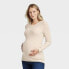 Фото #1 товара Ribbed Lightweight Crew Neck Maternity Sweater - Isabel Maternity by Ingrid &