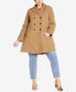 Фото #4 товара Plus Size Military Inspired Button Detail Coat