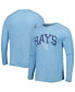 Фото #3 товара Men's Light Blue Tampa Bay Rays Inertia Raglan Long Sleeve Henley T-shirt