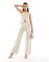 Фото #3 товара ASOS DESIGN co-ord clean wide leg trouser in stone