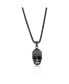 Фото #1 товара Stainless Steel Black CZ Skull Necklace