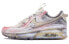 Фото #1 товара 【定制球鞋】Nike Air Max 90 侵蚀脏粉 手绘喷绘 低帮运动休闲鞋 女款 米灰粉 / Кроссовки Nike Air Max 90 DC9450-001